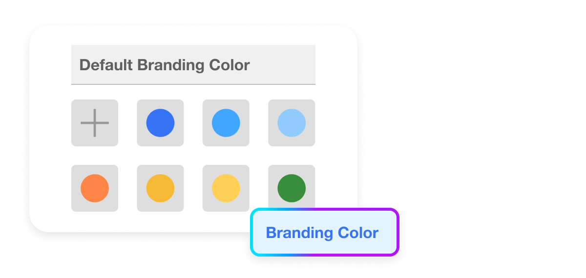 Visla Branding brand color presets for captions and video elements